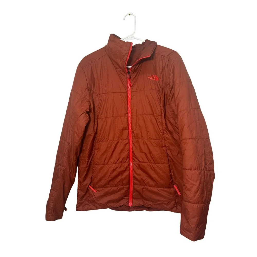 The North Face Mens‎ Burnt Orange Quilted Insulated Puffer Jacket Small S/P